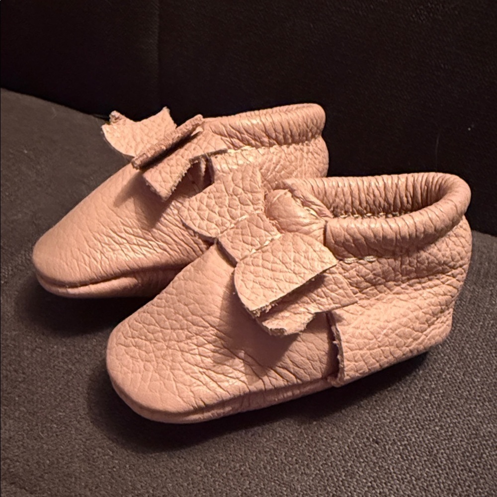Freshly Picked Blush Leather Moccasins
